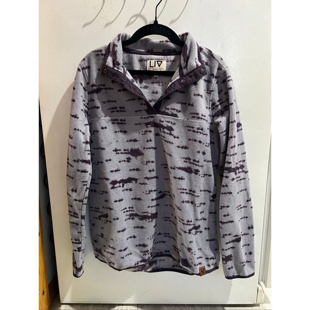 LIV Outdoors Purple Patterned Fleece Woman’s Size Small